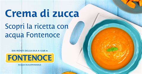 Crema Di Zucca Con Acqua Fontenoce Acqua Fontenoce