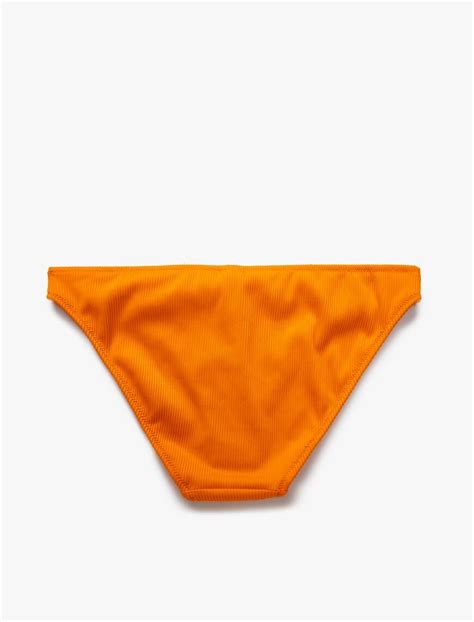 Turuncu Kad N Dokulu Basic Bikini Alt Sak Bm Koton