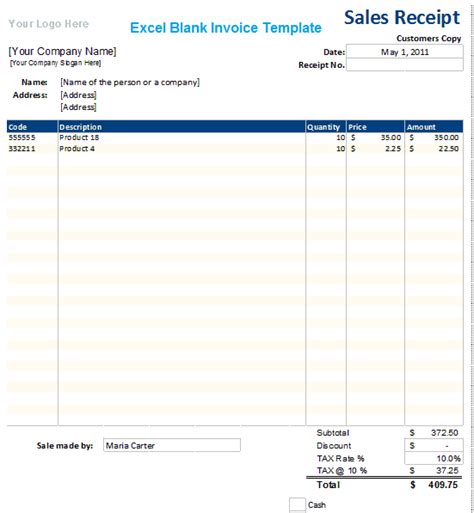 ms excel blank invoice template xls  excel templates exceltemple
