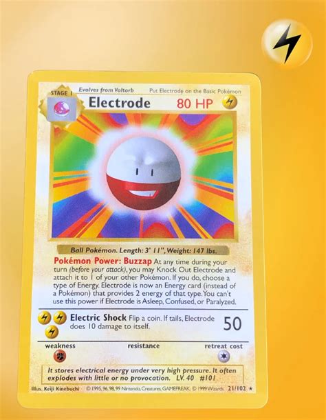 Electrode Base Set Shadowless TCG Coleccionistas