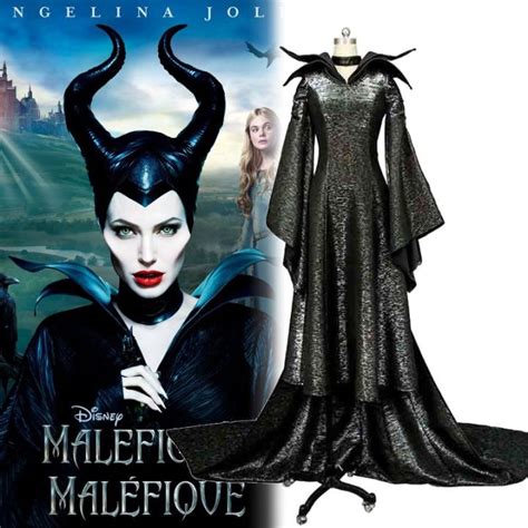 【COD】Medieval Dress Maleficent Angelina Jolie Cosplay Costume Maxi ...