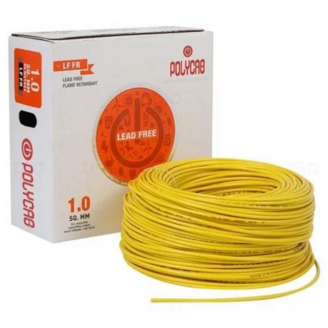 Polycab Frlf Sq Mm Yellow M Pvc Insulated Wire At Rs Roll