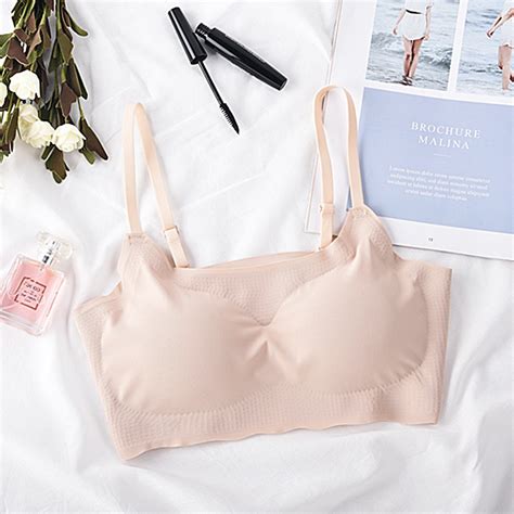 Seamless Bra Sets Women Lingerie Wireless Plus Size Ice Silk Bras Bralette Padded Top Bralet