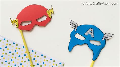 Printable Captain America And Flash Mask Superhero Party