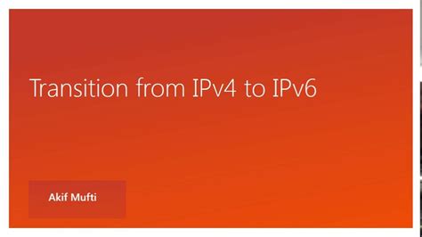 Transition From IPv4 To IPv6 YouTube