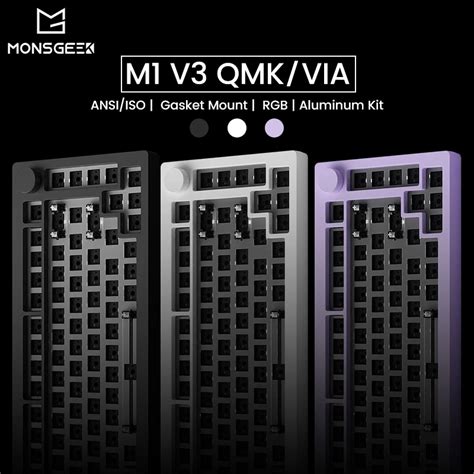 Akko Monsgeek Diy Kit Teclado Gaming Mec Nico Barebone Kit Hot Swap Rgb Gasket Mount Aluminum
