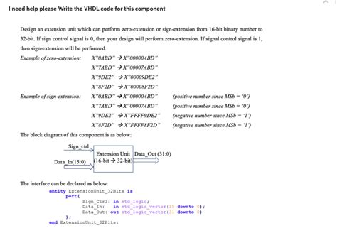 Solved I Need Help Please Write The Vhdl Code For This Chegg