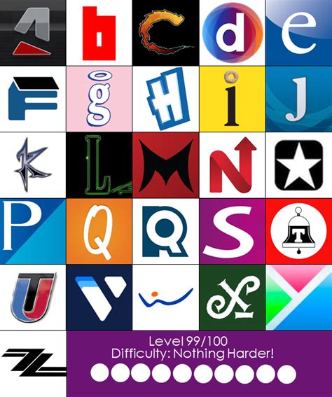 The 100 Logo Alphabet Quiz Challenge Level 99 Nothing Harder