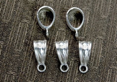 Sterling Silver Bails For Pendants Silver Bails For Jewelry Etsy Uk