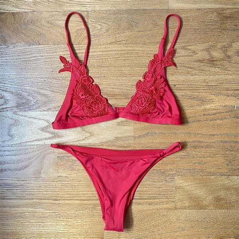Minkpink Forbidden Fruit Bikini Stunning Cherry Red Depop