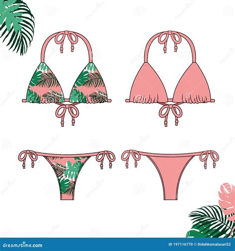 Ilustração Vetorial Da Feminina Bikini Ilustração do Vetor Ilustração de lingerie projeto