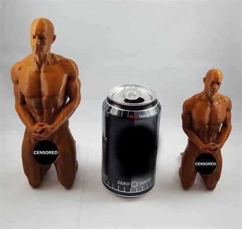 Solid D Printed Nude Male On His Knees With Hands Clasped MM Etsy