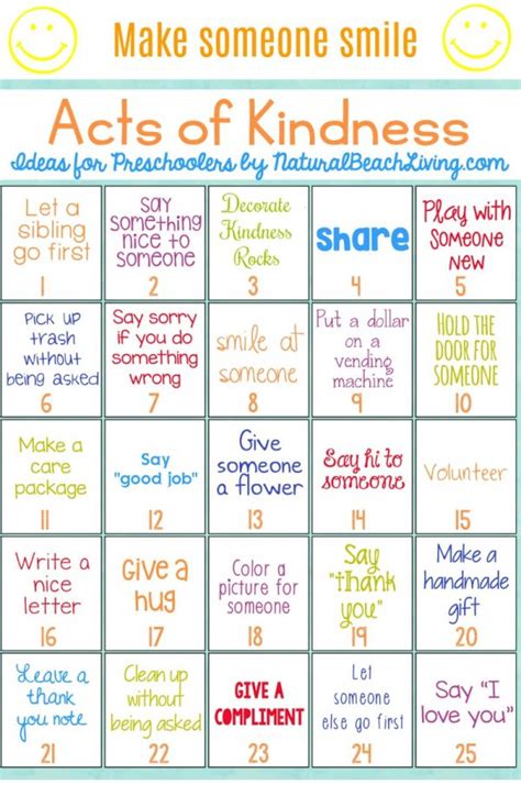 25 Best Random Acts of Kindness Ideas for Preschoolers & Kindergarten - Natural Beach Living