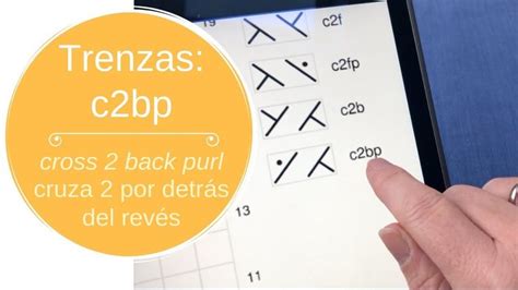 Trenzas c2bp cross 2 back purl cruza 2 por detrás del revés