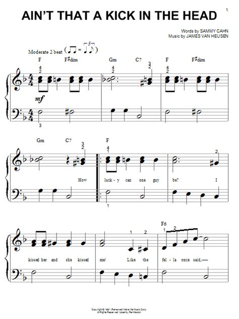 Ain't That A Kick In The Head INTERACTIVE SHEET MUSIC INSTANT DIGITAL ...