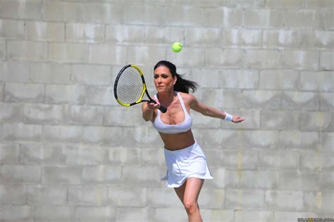 Brunette Chick Jessica Jaymes Plays Tennis With No Panties Under Her Skirt CoedCherry