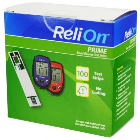 ReliOn Prime Blood Glucose Test Strips 100ct | Diabetesteststripswh...