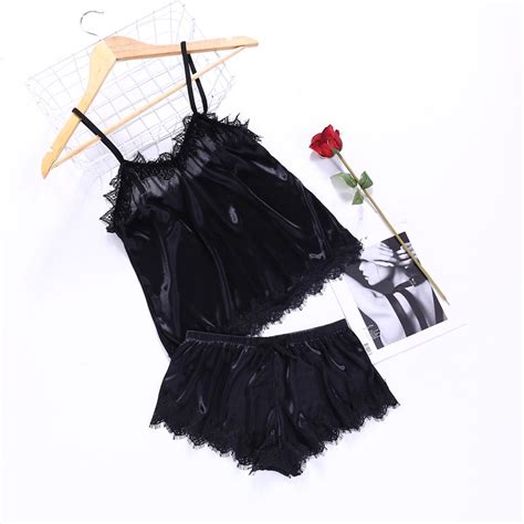 Buy Women Lace Sexy Passion Lingerie Babydoll Nightwear 2PC Set At