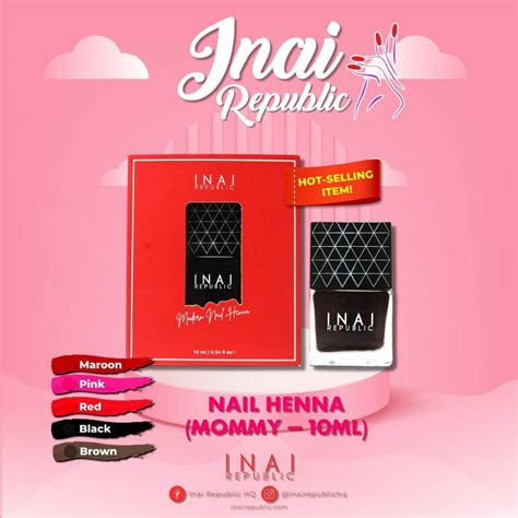 Inai Republic Ml Mommy Halal Nail Henna Nail Colour Beauty