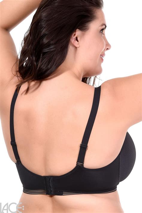 Triumph Infinite Sensation Minimizer Bra D G Cup BLACK Lace Lingerie