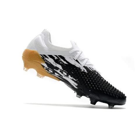 Adidas Crampon Predator Mutator 20 1 Low FG Noir Blanc Or