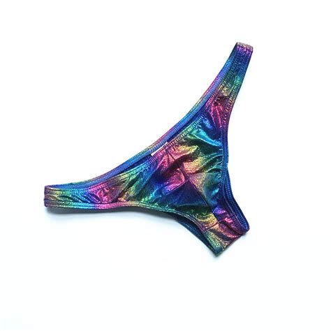 Van Kaz Bragas De Tiro Bajo Para Hombre Bikini De Arco Iris Colorido
