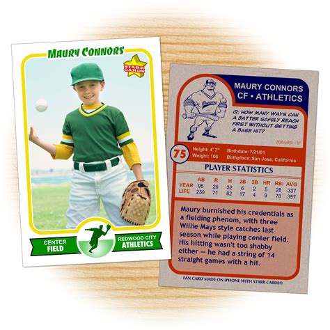 baseball card  printable king printables