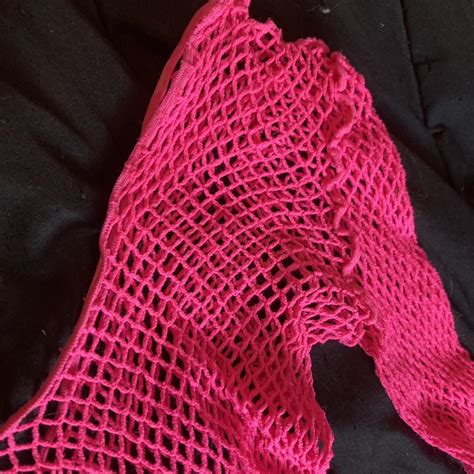 Hot Pink Fishnet Scene Top Rave Or Scene Outfits Depop