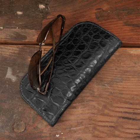 Alligator Black Glasses Case Yoder Leather Company