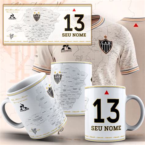 Caneca de Porcelana Atlético Mineiro Arte Manto do Galo Shopee Brasil