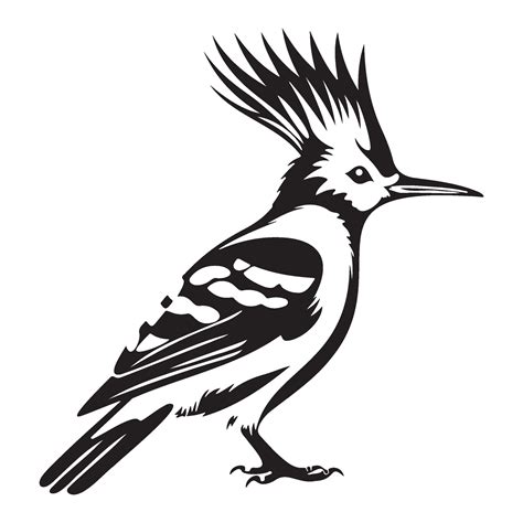 Eurasian hoopoe icon, Simple illustration of Eurasian hoopoe icon, bird ...