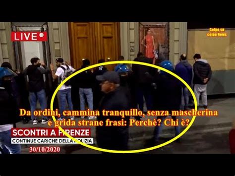 Scontri Firenze Uomo In Borghese Senza Mascherina Passeggia