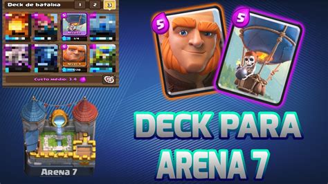 MELHOR DECK DE GIGANTE E BALÃO PARA ARENA 7 Clash Royale YouTube