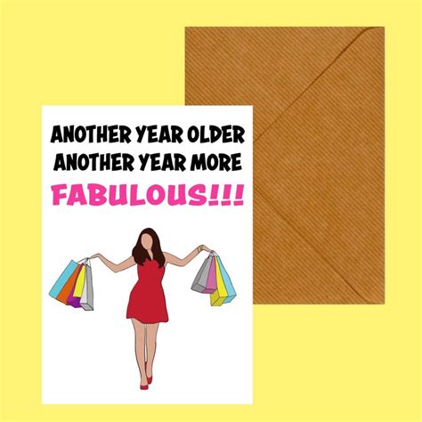 Another Year Older Another Year More Fabulous Card As Nails