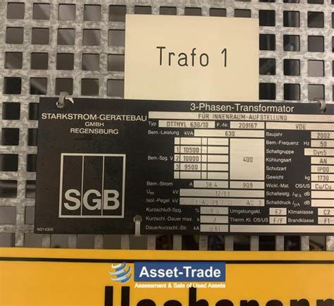 Beste gebrauchte Trockentransformatoren 10kV 400V von 800kVA - 1250kVA ...