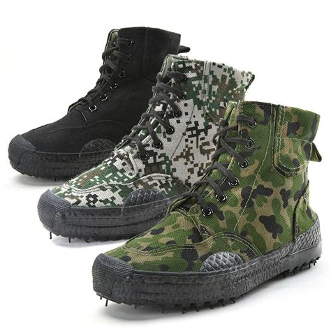 Army Camouflage Boots Field Combat Jungle Trainer Military Camo Shoes