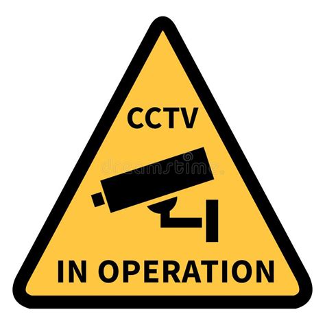 Cctv Triangle Symbols Stock Vector Illustration Of Monitoring