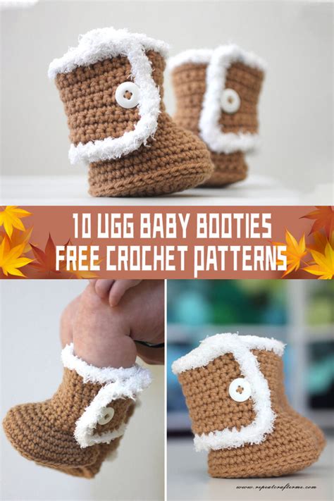 10 Ugg Baby Booties Crochet Patterns Free