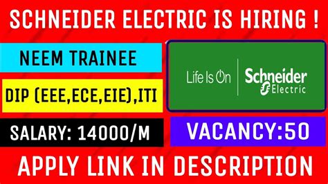 SCHNEIDER ELECTRIC INDIA PVT LTD Freshers Hiring 2022 Apply Link In