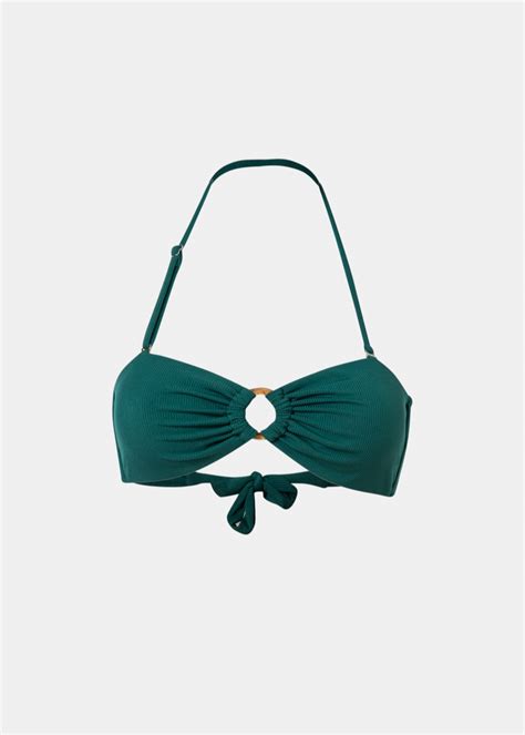 Sicily Bikini Top Forest Green Rib