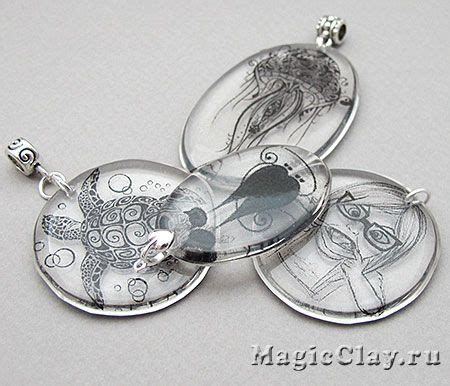 Как сделать прозрачные украшения с картинкой на плёнке Magic Epoxy Film ...