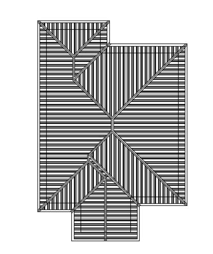 The roof plan of the 9x12 architecture 2bhk house plan AutoCAD drawing - Cadbull