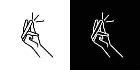 finger snapping icon  vector art  vecteezy