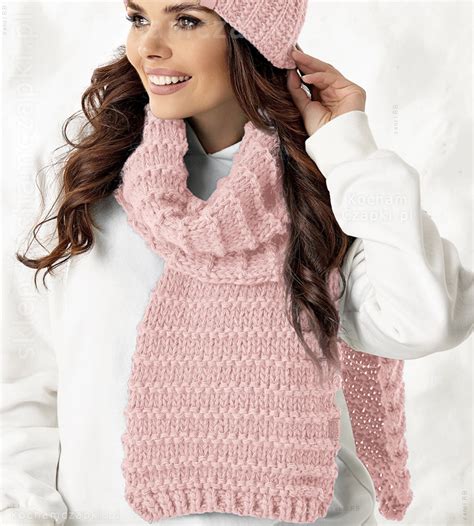 Gruby Du Y Szalik Damski Zimowy Erika R Nude Kochamczapki