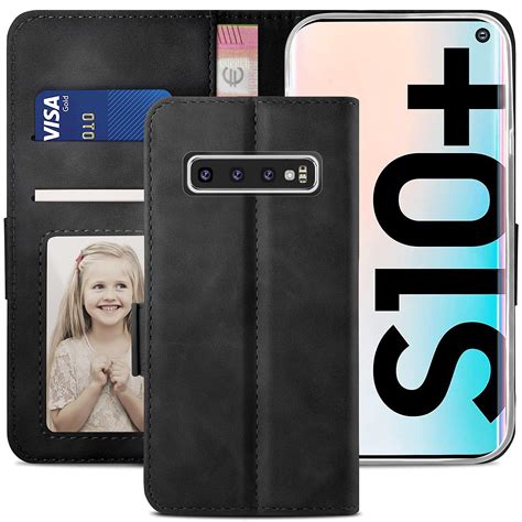 YATWIN Handyhülle für Samsung Galaxy S10 Plus Hülle, Klapphülle Samsung