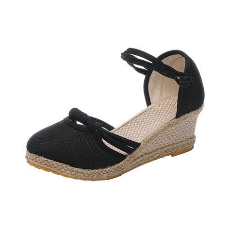 Juebong Espadrilles Flatform Sandals For Women Platform Ankle Strap