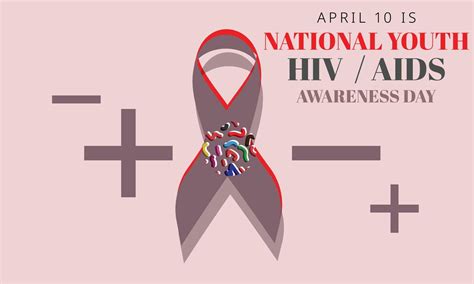 National Youth Hiv - Aids Awareness Day. Template for background