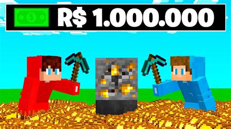 Ficamos BilionÁrios SÓ Minerando Ouro No Minecraft Youtube