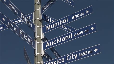 close view street signs pointing  stock footage video