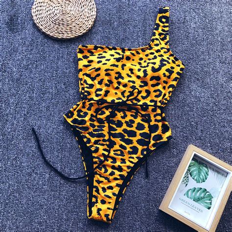 Sexy Cougar Swimsuit Single Shoulder Bikini Women S Style